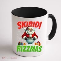 Skibid.I Rizzmas Christmas Rizz Santa Claus Charisma Cool Coffee Mug thumb 1
