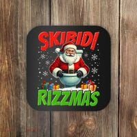 Skibid.I Rizzmas Christmas Rizz Santa Claus Charisma Cool Coaster thumb 0