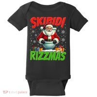 Skibid.I Rizzmas Christmas Rizz Santa Claus Charisma Cool Baby Bodysuit thumb 0