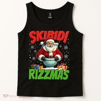 Skibid.I Rizzmas Christmas Rizz Santa Claus Charisma Cool Tank Top thumb 2