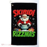 Skibid.I Rizzmas Christmas Rizz Santa Claus Charisma Cool Golf Towel thumb 0