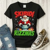 Skibid.I Rizzmas Christmas Rizz Santa Claus Charisma Cool Women's T-Shirt thumb 3