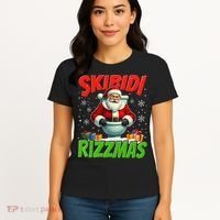 Skibid.I Rizzmas Christmas Rizz Santa Claus Charisma Cool Women's T-Shirt thumb 4