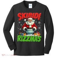 Skibid.I Rizzmas Christmas Rizz Santa Claus Charisma Cool Kids Long Sleeve Shirt thumb 0