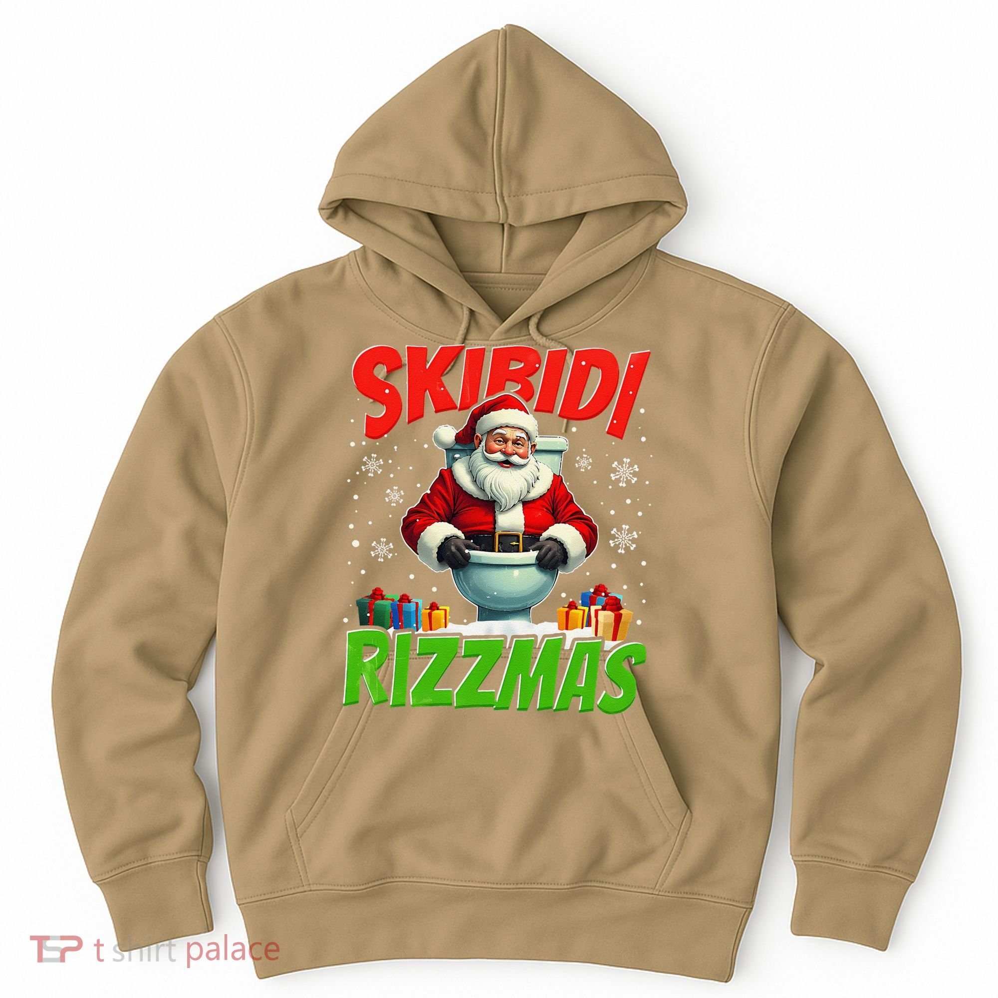 Skibid.I Rizzmas Christmas Rizz Santa Claus Charisma Cool Hoodie