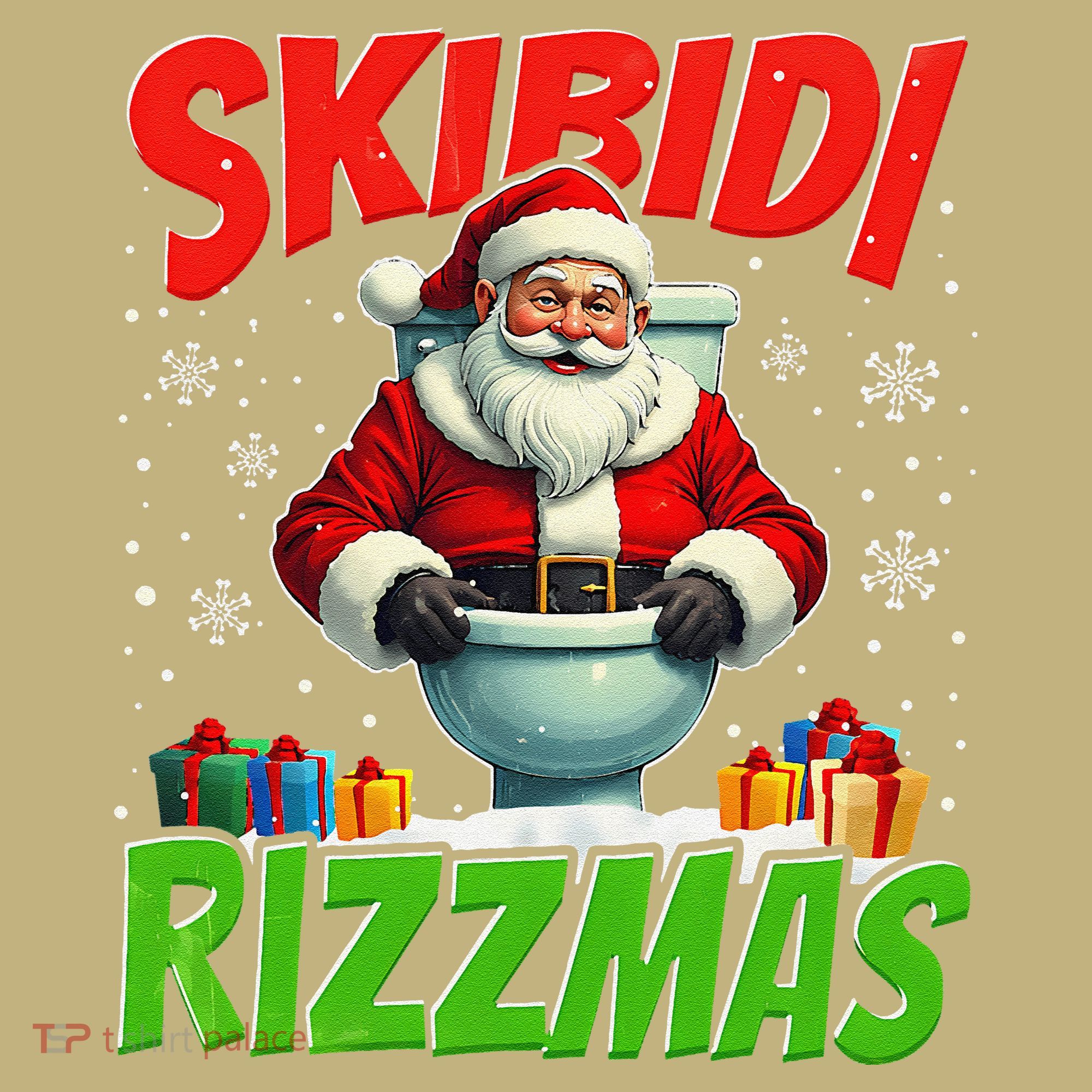 Skibid.I Rizzmas Christmas Rizz Santa Claus Charisma Cool Hoodie