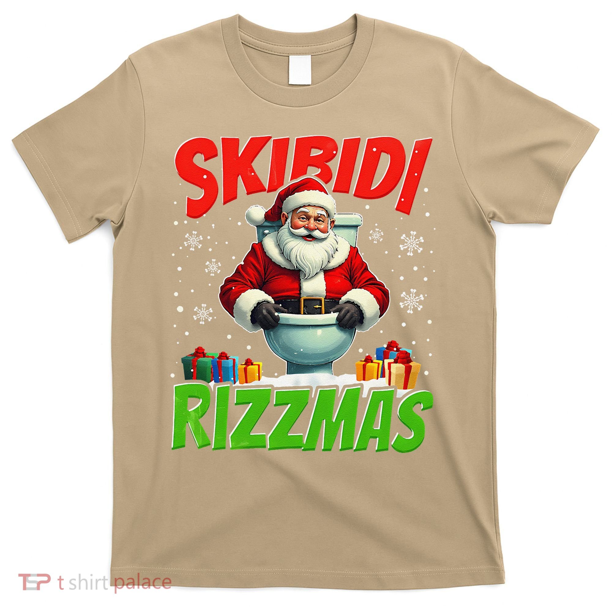 Skibid.I Rizzmas Christmas Rizz Santa Claus Charisma Cool T-Shirt