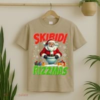Skibid.I Rizzmas Christmas Rizz Santa Claus Charisma Cool T-Shirt thumb 2