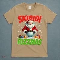 Skibid.I Rizzmas Christmas Rizz Santa Claus Charisma Cool T-Shirt thumb 5