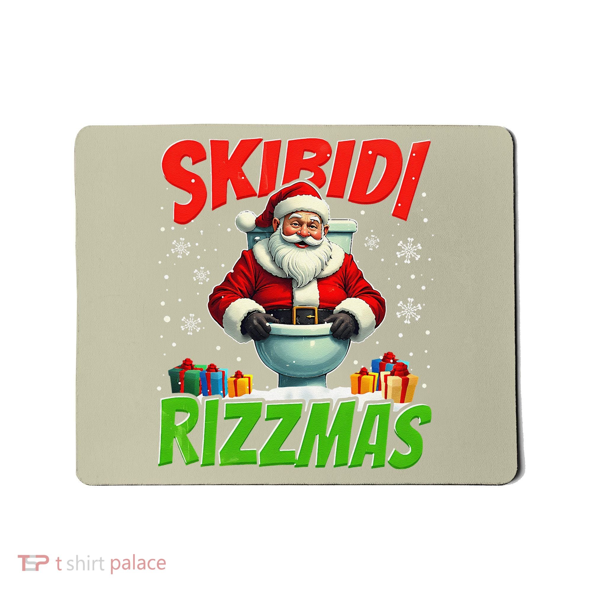 Skibid.I Rizzmas Christmas Rizz Santa Claus Charisma Cool Mousepad