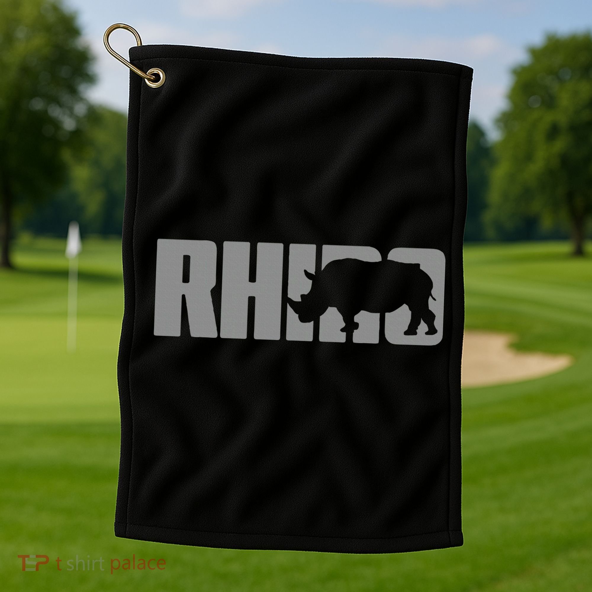 Save Rhino Clothing Rhino Rhinoceros Golf Towel