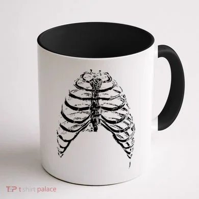 Skeleton Rib Cage Coffee Mug back