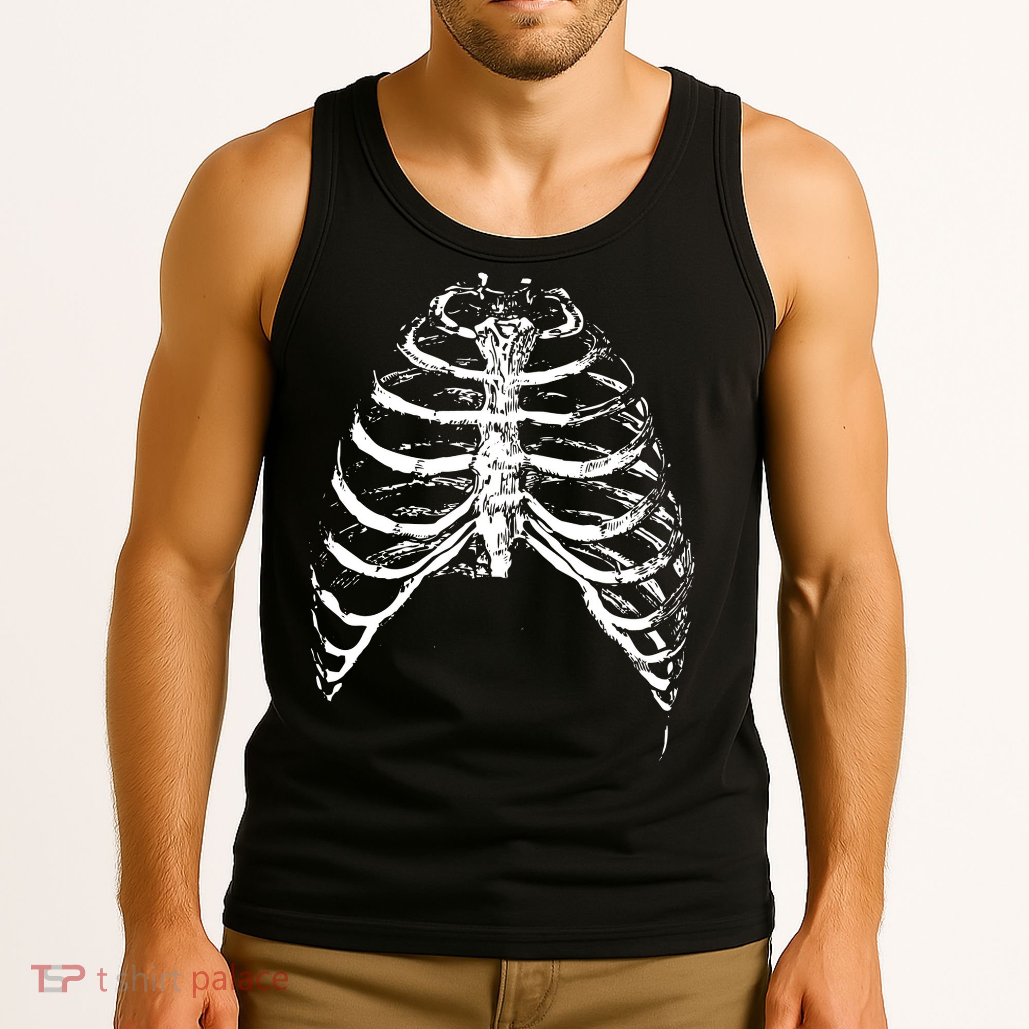 Skeleton Rib Cage Tank Top