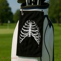 Skeleton Rib Cage Golf Towel thumb 2