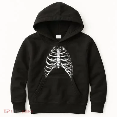 Skeleton Rib Cage Kids Hoodie