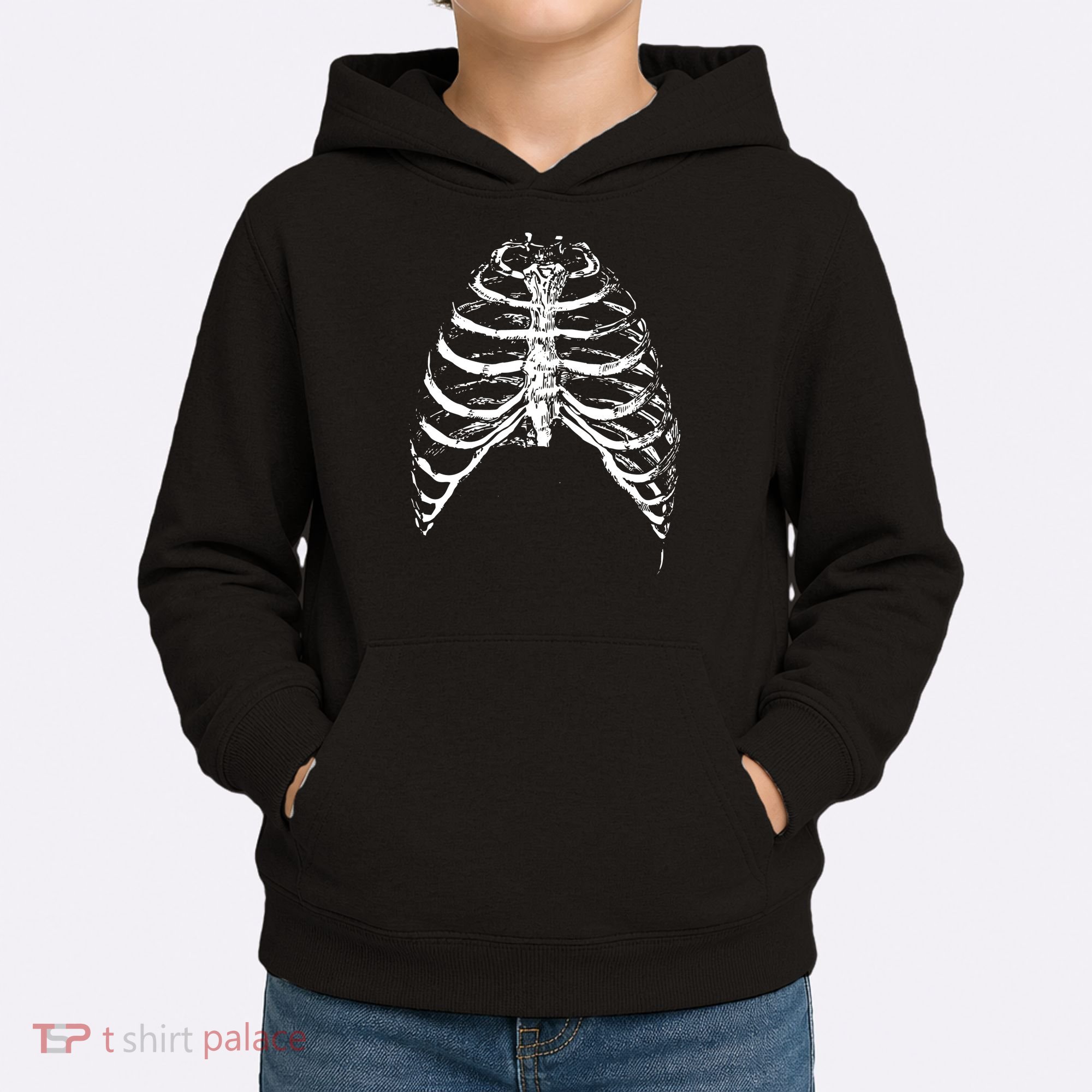 Skeleton Rib Cage Kids Hoodie