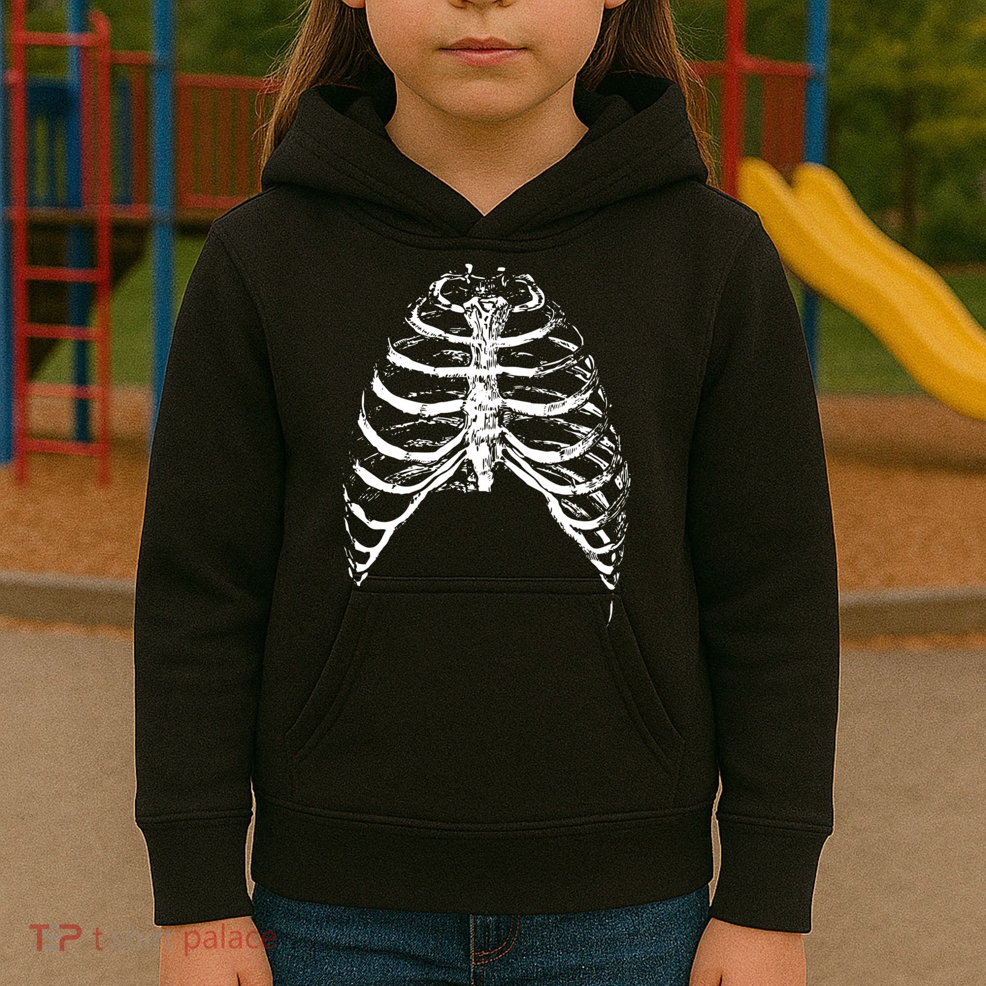 Skeleton Rib Cage Kids Hoodie