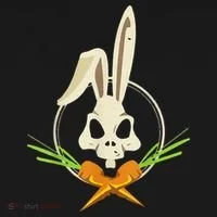 Skull Rabbit Crossbones Carrots Easter Day Emo Mousepad thumb 1