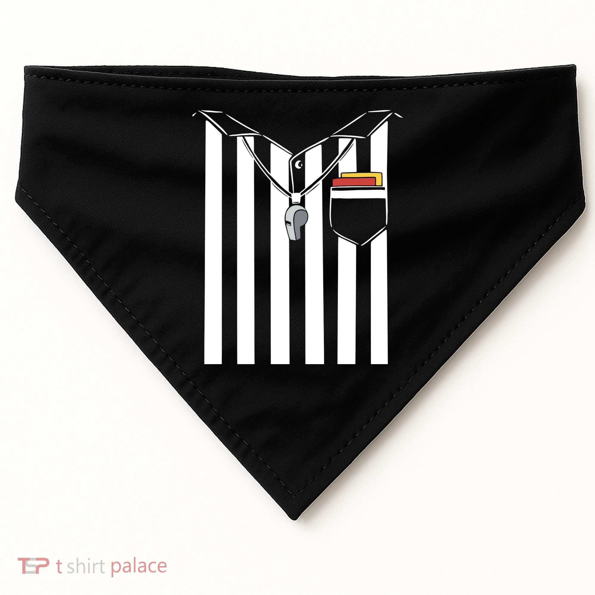 Soccer Referee Costume USA-Made Doggie Bandana