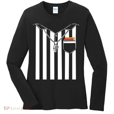 Soccer Referee Costume Women's Long Sleeve Shirt