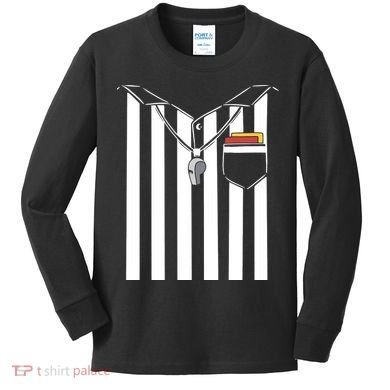 Soccer Referee Costume Kids Long Sleeve Shirt