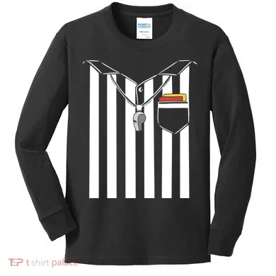 Soccer Referee Costume Kids Long Sleeve Shirt