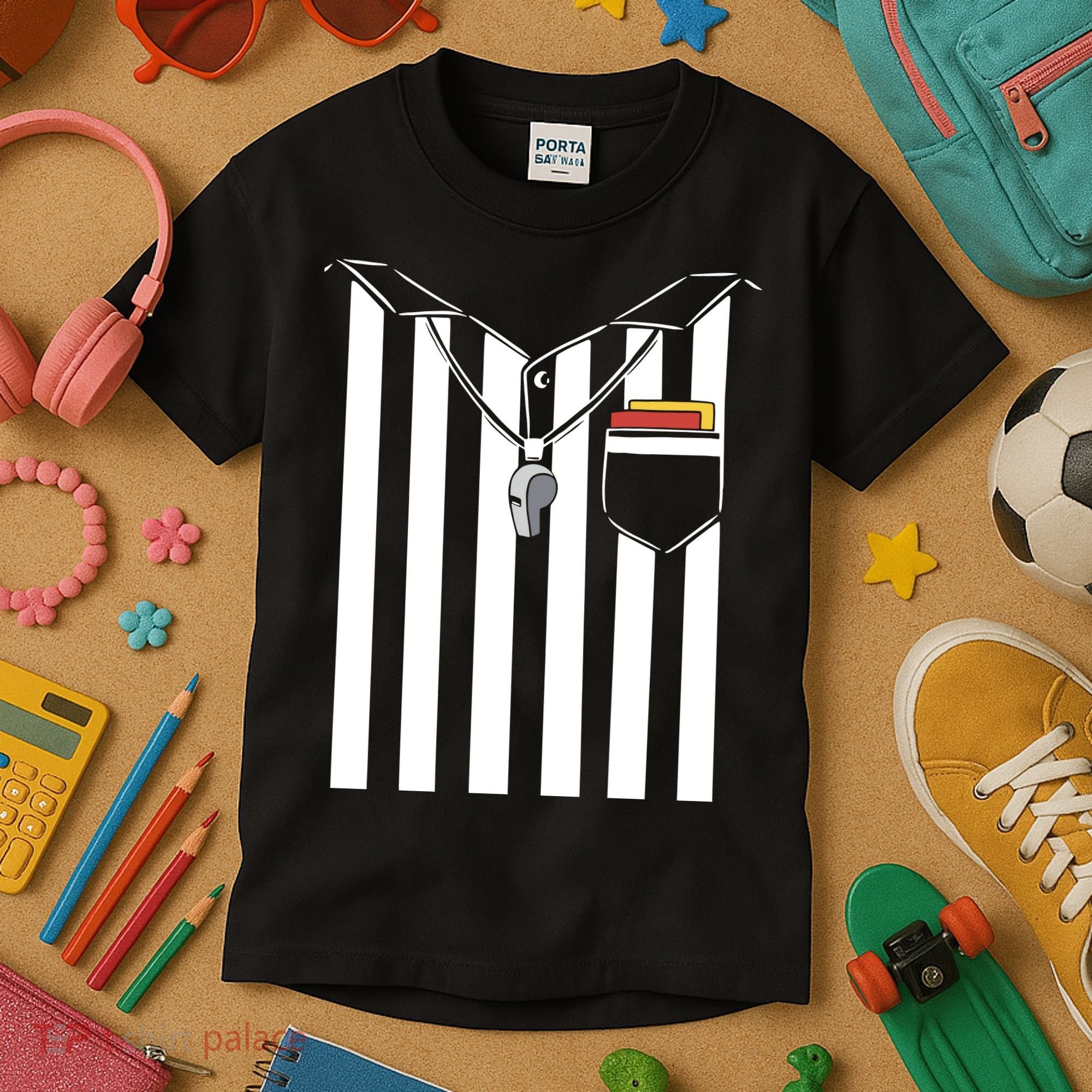 Soccer Referee Costume Kids T-Shirt