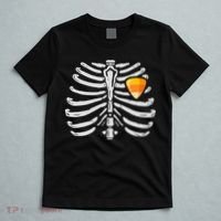 Skeleton Rib Cage Heart Candy Corn Cute Adult T-Shirt thumb 5