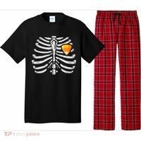 Skeleton Rib Cage Heart Candy Corn Cute Adult Pajama Set thumb 0
