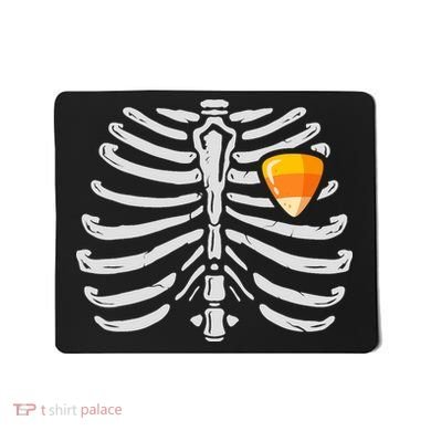 Skeleton Rib Cage Heart Candy Corn Cute Adult Mousepad