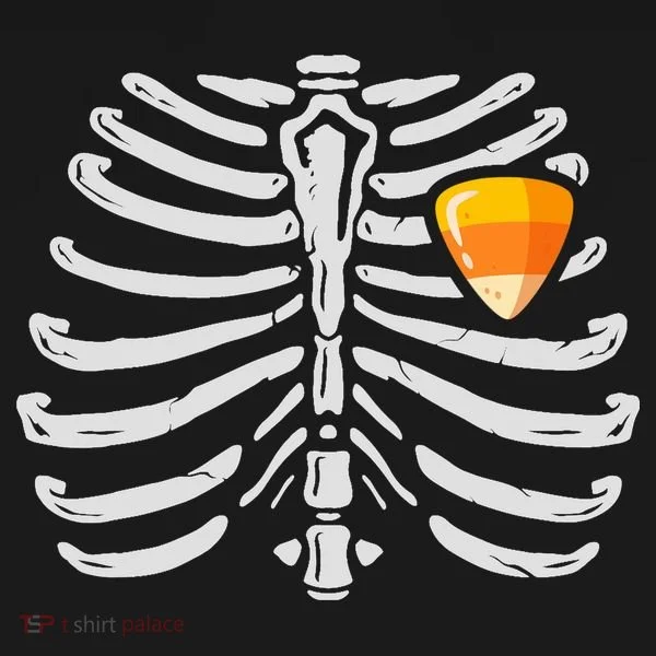 Skeleton Rib Cage Heart Candy Corn Cute Adult Toddler Hoodie
