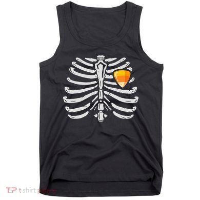 Skeleton Rib Cage Heart Candy Corn Cute Adult Tank Top