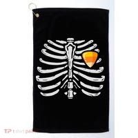 Skeleton Rib Cage Heart Candy Corn Cute Adult Golf Towel thumb 0