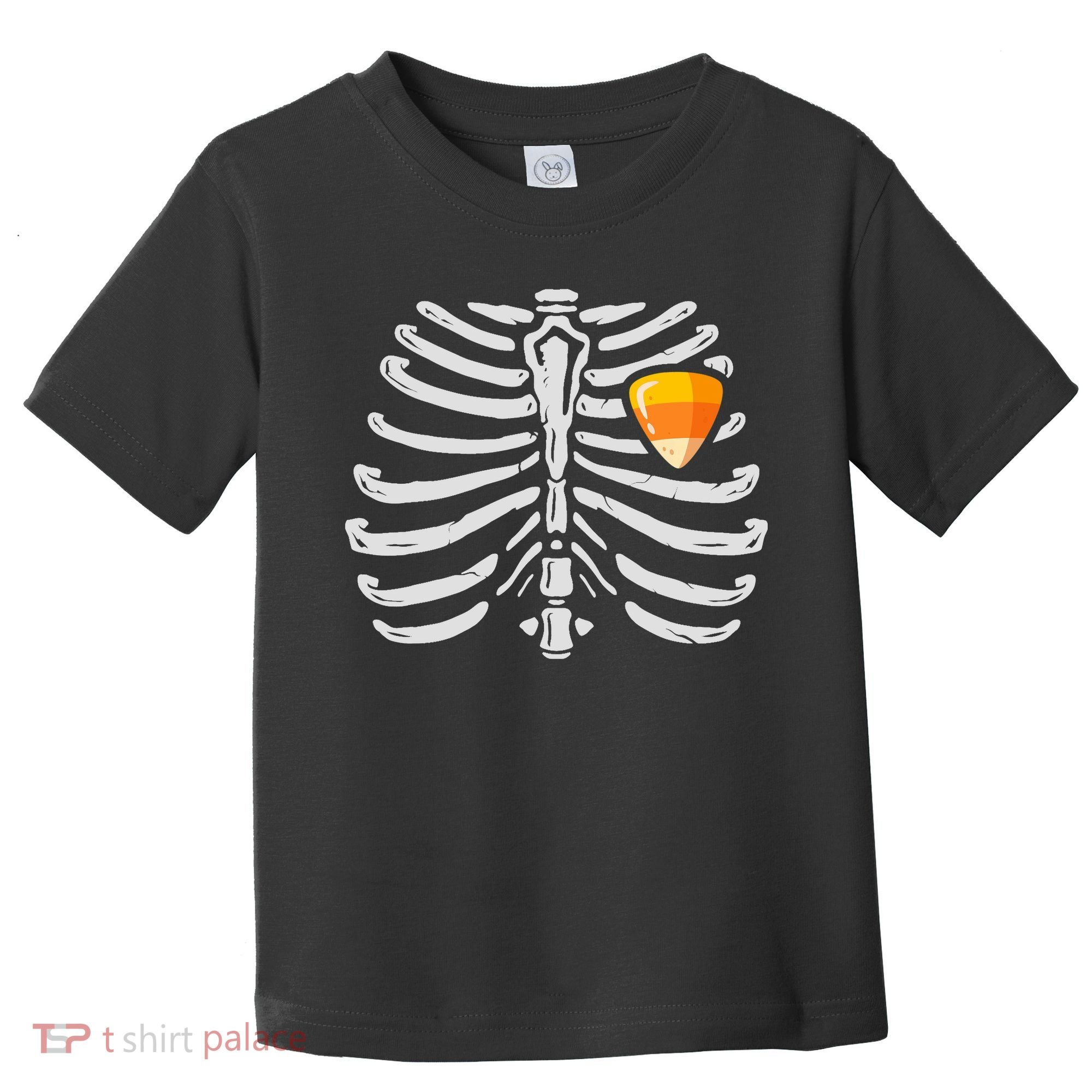Skeleton Rib Cage Heart Candy Corn Cute Adult Toddler T-Shirt