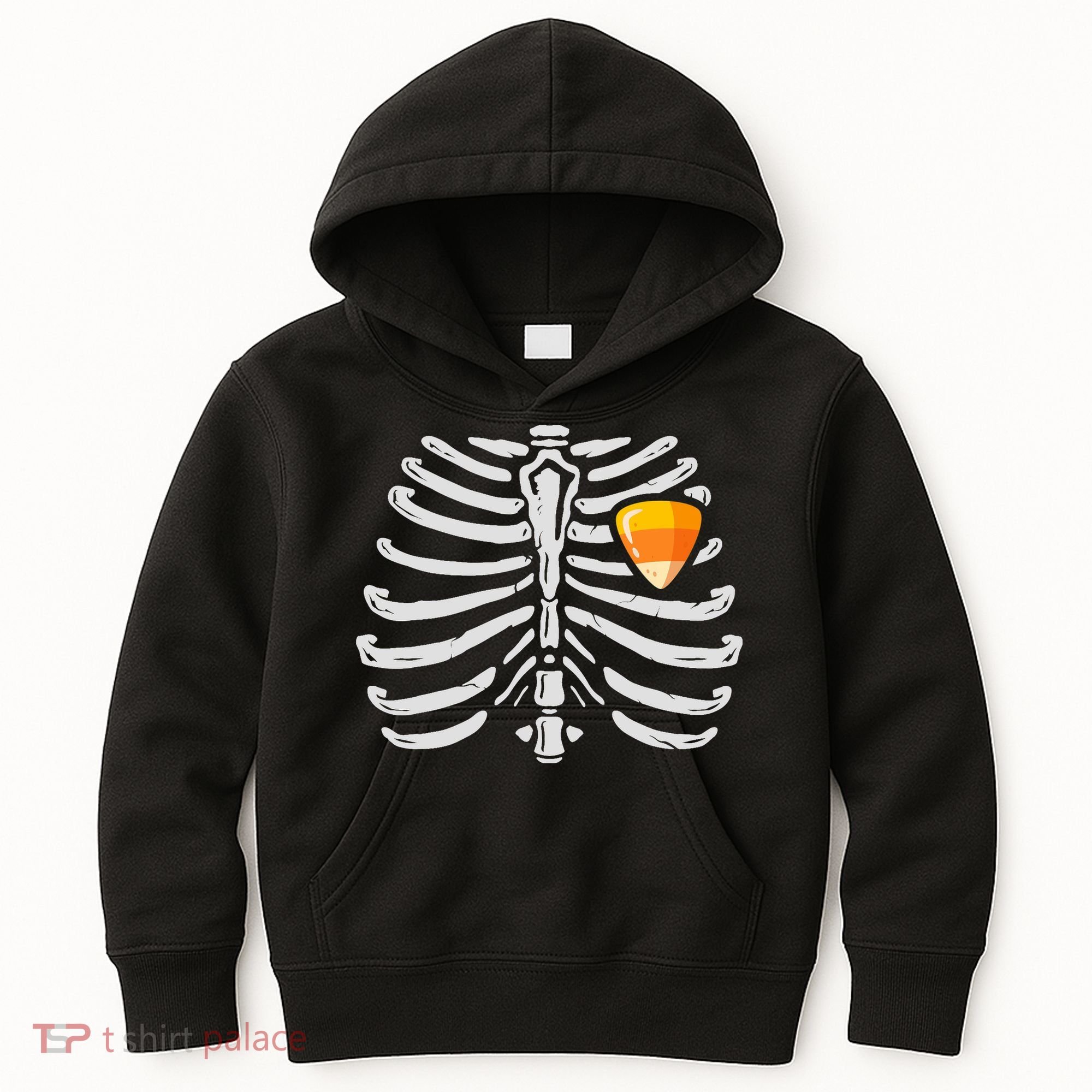 Skeleton Rib Cage Heart Candy Corn Cute Adult Kids Hoodie