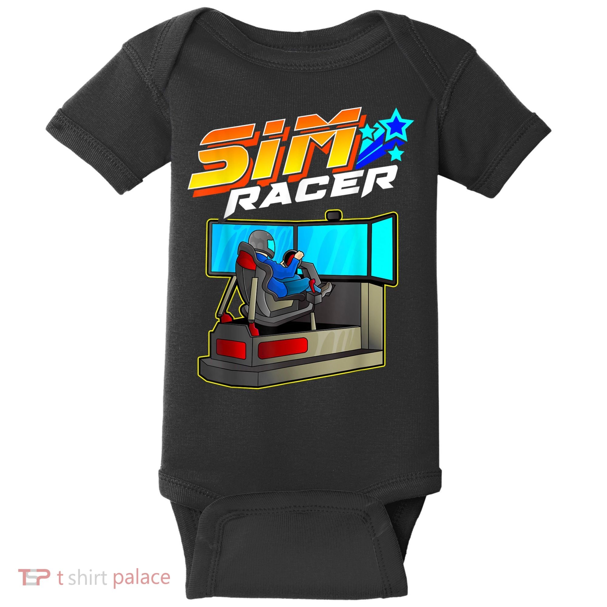 Sim Racer Car Racing And Driving Simulator Motion Rig Baby Bodysuit