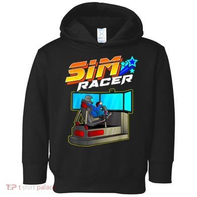 Sim Racer Car Racing And Driving Simulator Motion Rig Toddler Hoodie