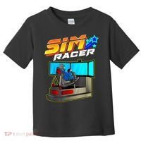 Sim Racer Car Racing And Driving Simulator Motion Rig Toddler T-Shirt thumb 0