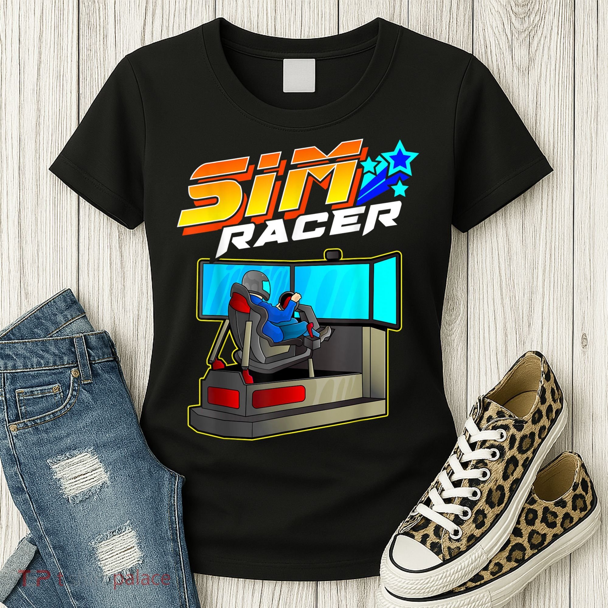 Sim Racer Car Racing And Driving Simulator Motion Rig Women's T-Shirt
