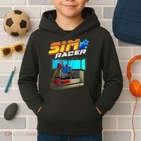 Sim Racer Car Racing And Driving Simulator Motion Rig Kids Hoodie thumb 2