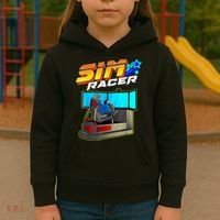 Sim Racer Car Racing And Driving Simulator Motion Rig Kids Hoodie thumb 3