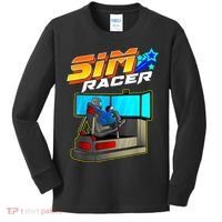 Sim Racer Car Racing And Driving Simulator Motion Rig Kids Long Sleeve Shirt thumb 0