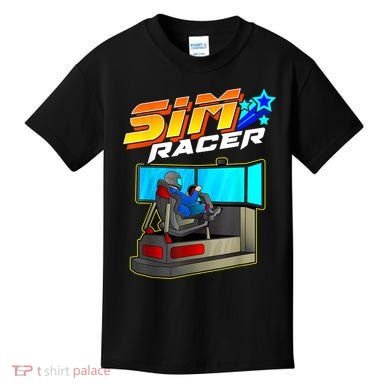Sim Racer Car Racing And Driving Simulator Motion Rig Kids T-Shirt