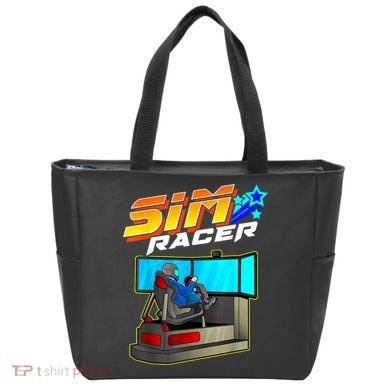 Sim Racer Car Racing And Driving Simulator Motion Rig Tote Bag