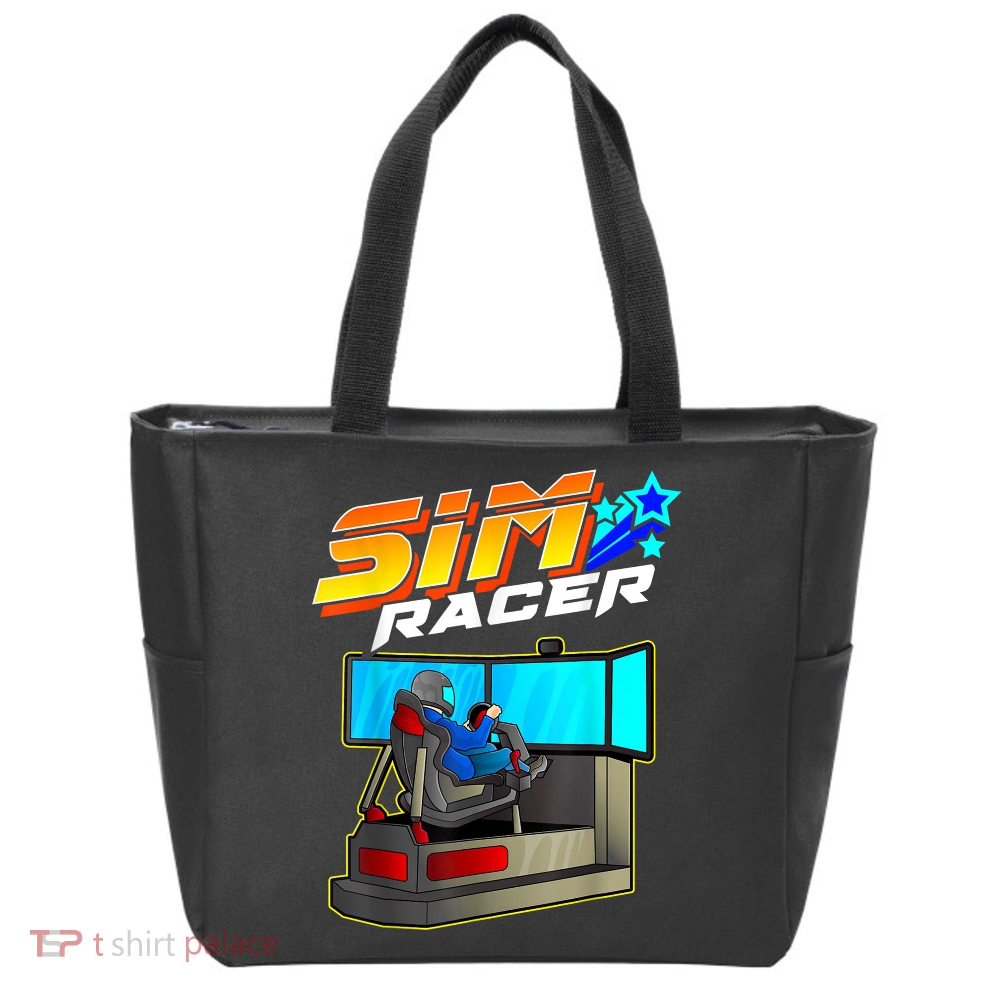Sim Racer Car Racing And Driving Simulator Motion Rig Tote Bag
