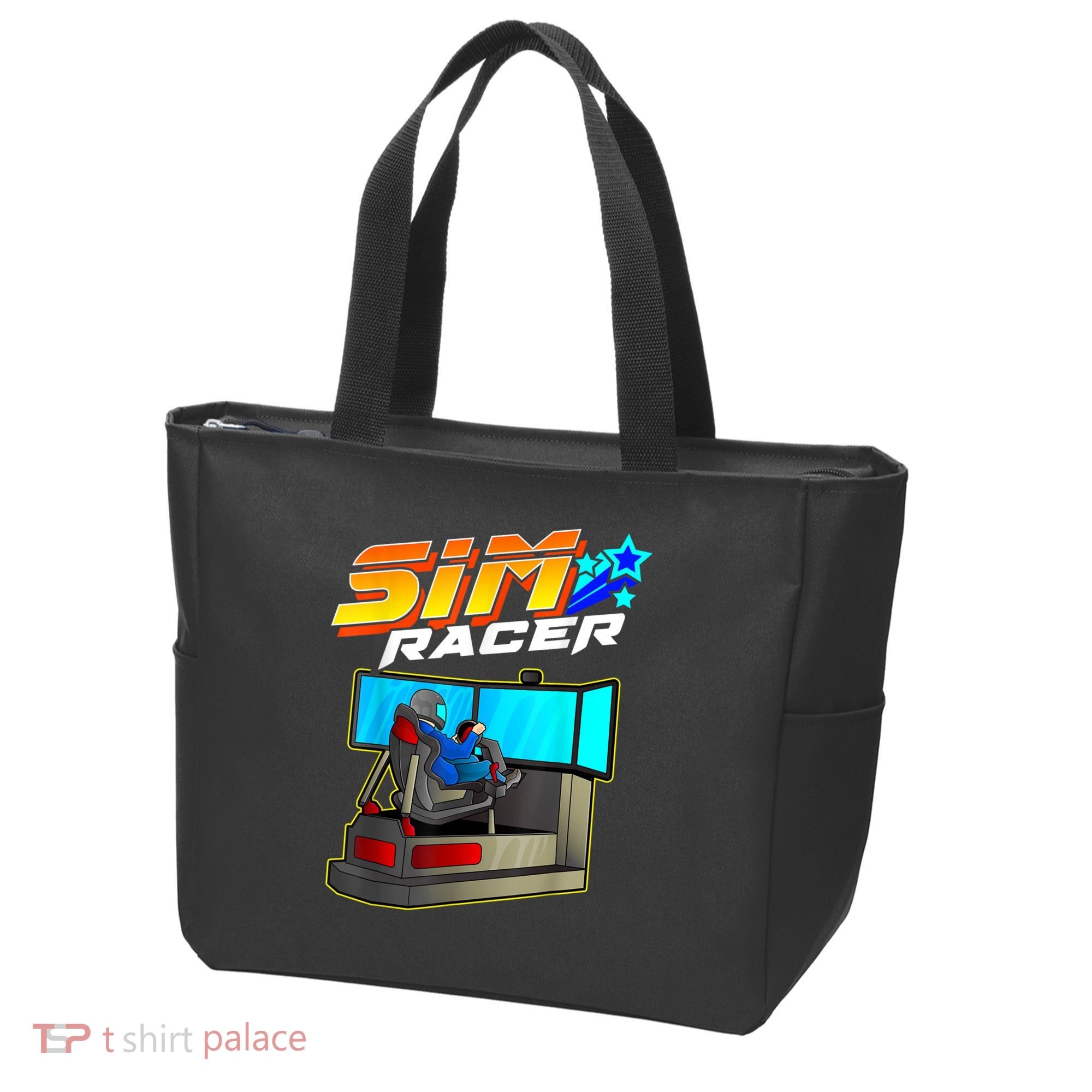 Sim Racer Car Racing And Driving Simulator Motion Rig Tote Bag
