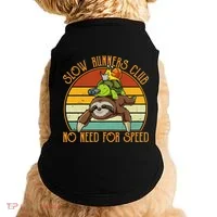 Slow Runners Club No Need For Speed - Sloth & Turtle Snail Doggie Tank thumb 0