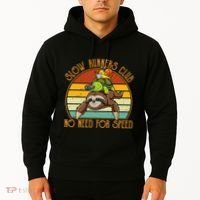 Slow Runners Club No Need For Speed - Sloth & Turtle Snail Hoodie thumb 2