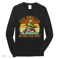 Slow Runners Club No Need For Speed - Sloth & Turtle Snail Long Sleeve Shirt thumb 0