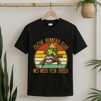 Slow Runners Club No Need For Speed - Sloth & Turtle Snail T-Shirt thumb 2